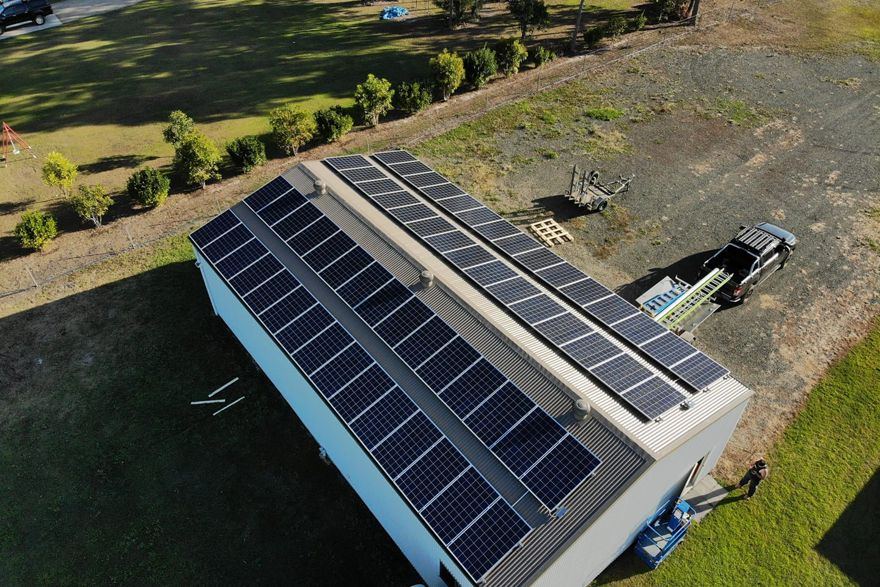 Rooftop solar panel installation by East Coast Electrical and Solar